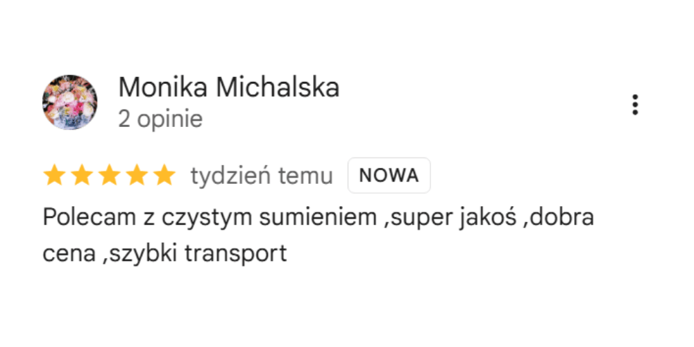 Opinia Google Tomex