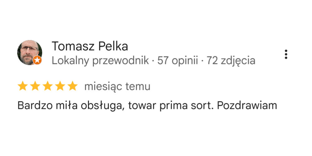 Opinia Google Tomex