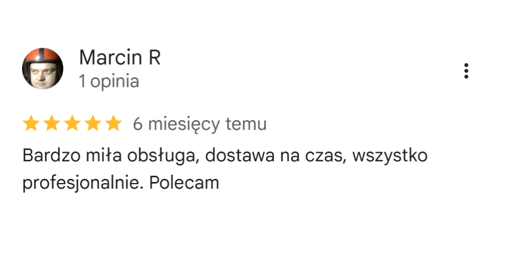 Opinia Google Tomex
