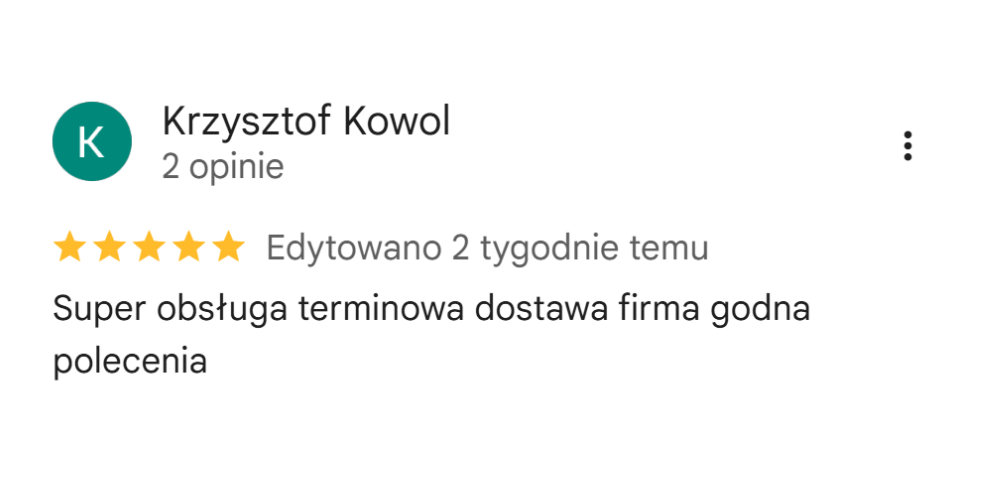 Opinia Google Tomex